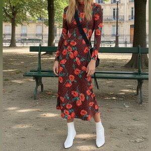 Free People Retro Romance Midi Dress